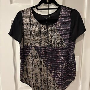 The Kooples Black/Silver/Pink Blouse